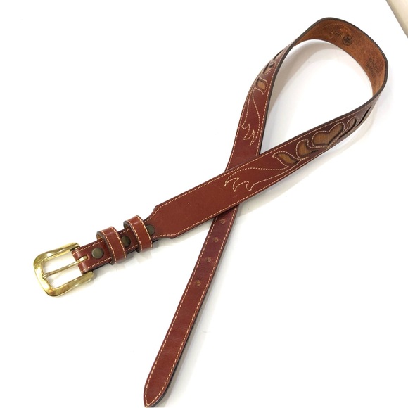 Leegin Accessories - Leegin Full Leather Reverse Appliqué Belt Like New. Size M. Unisex Design.